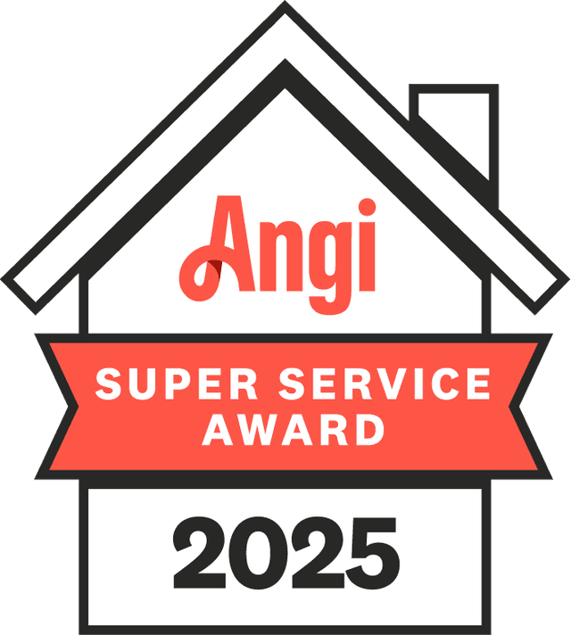 Angi Super Service Award 2024 & 2025 badge