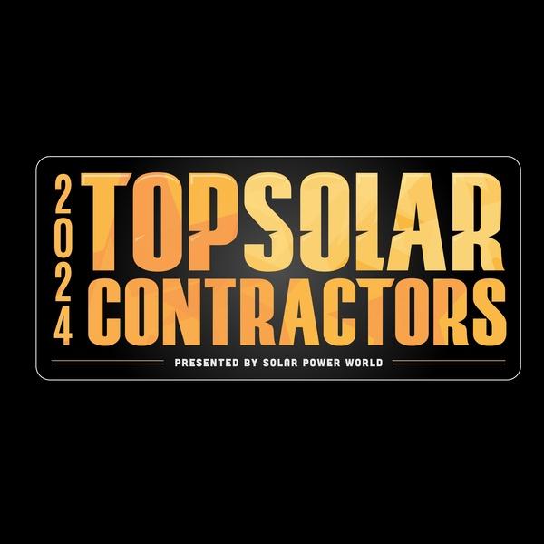 Solar Power World Top Solar Contractor 2024 badge