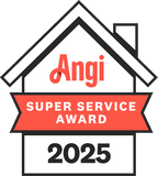 Angi — Super Service Award 2025 badge