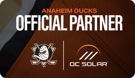 Anaheim Ducks (NHL) — Official Solar Partner badge