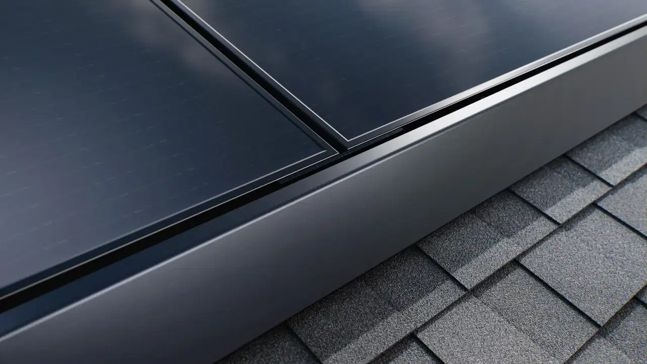 OC Solar panel array on a Southern California rooftop under a clear sky