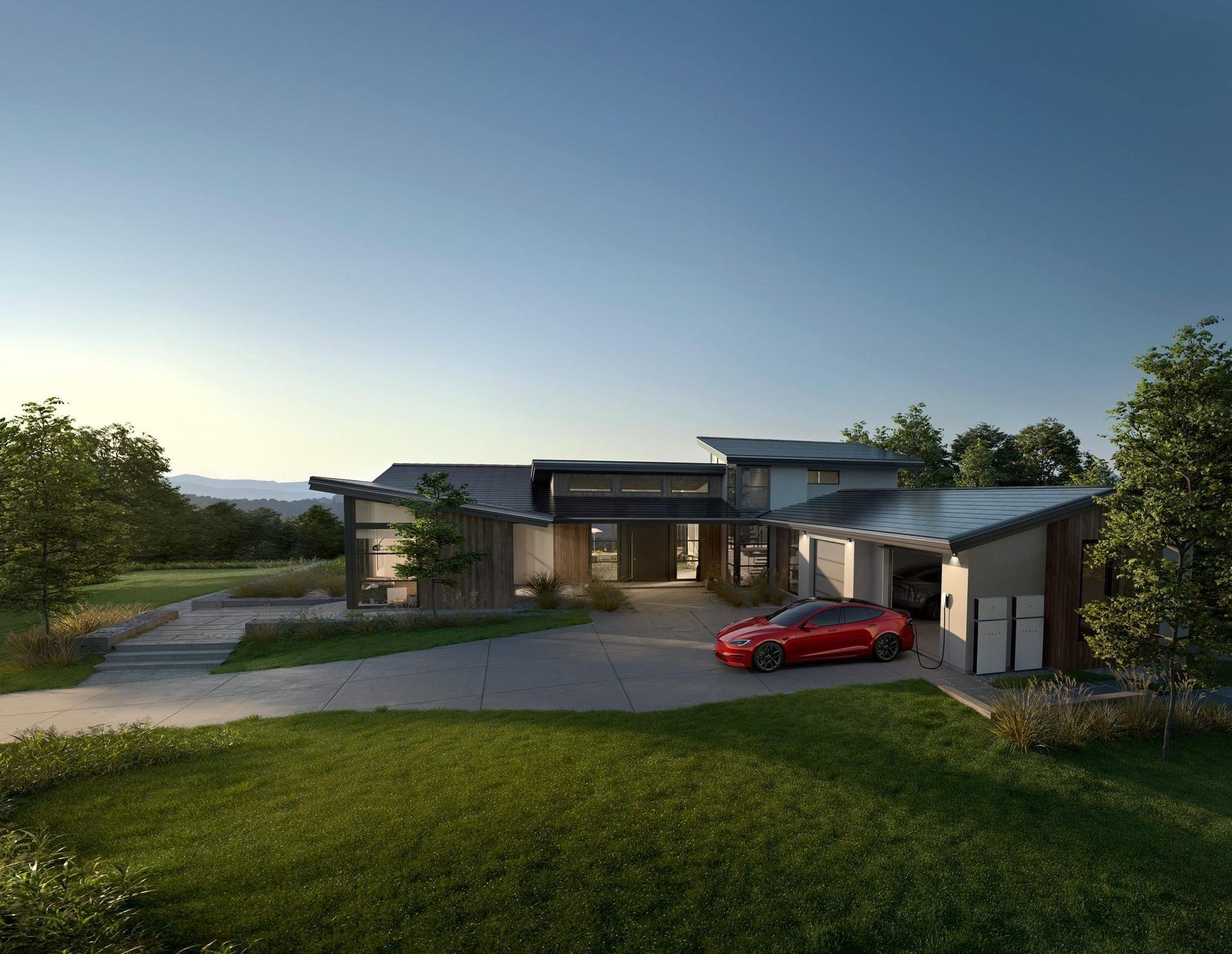 Modern Southern California home with Tesla home energy equipment