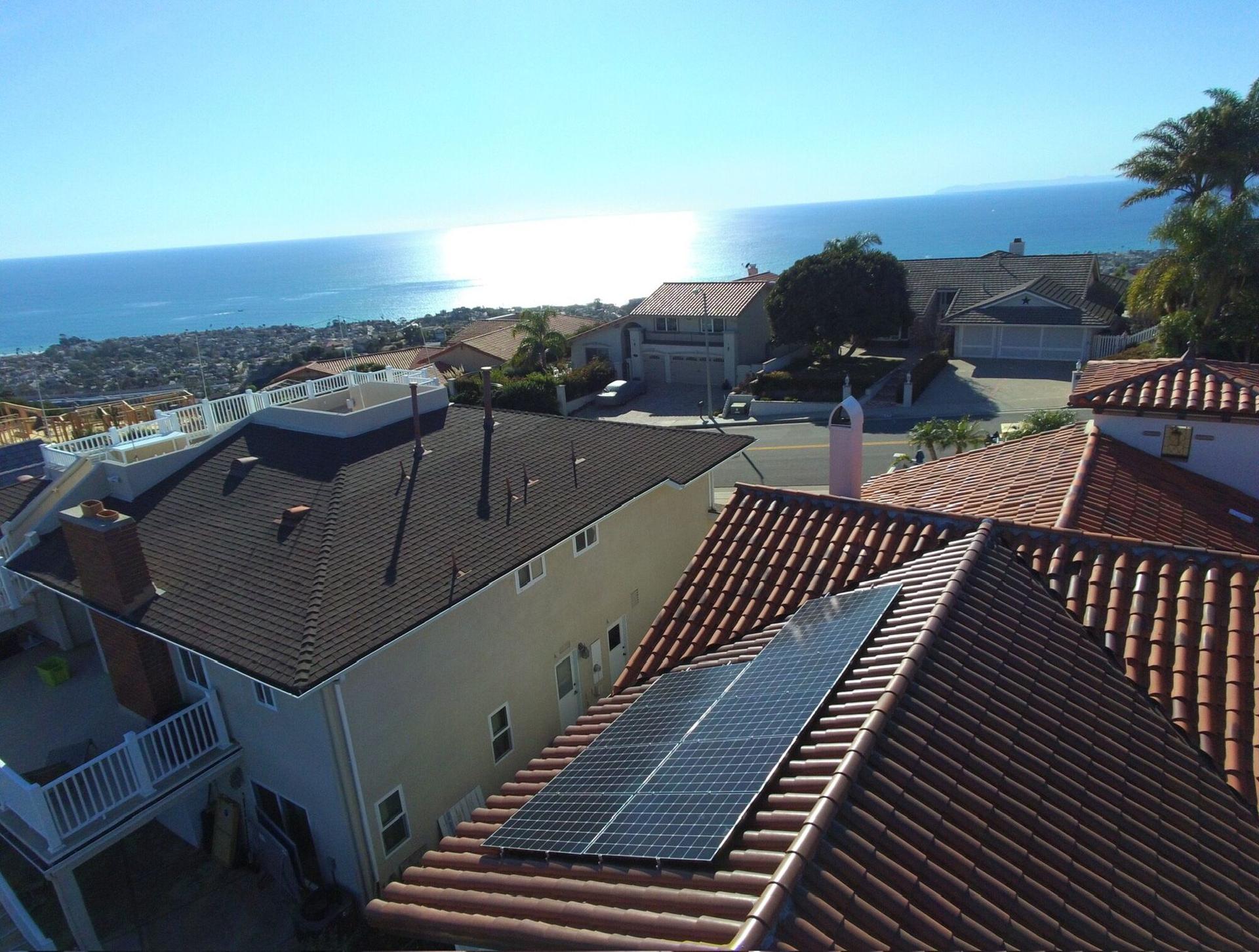 A terracotta-roof solar installation overlooking the Pacific, by OC Solar