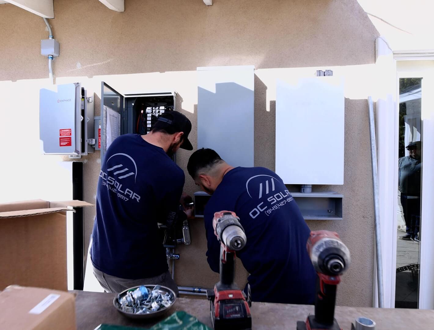 Solar battery installation