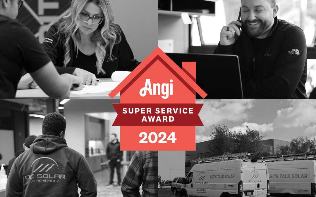 OC Solar Shines Bright with 2024 Angi Super Service Award: Recognized for Unwavering Excellence in Customer Service