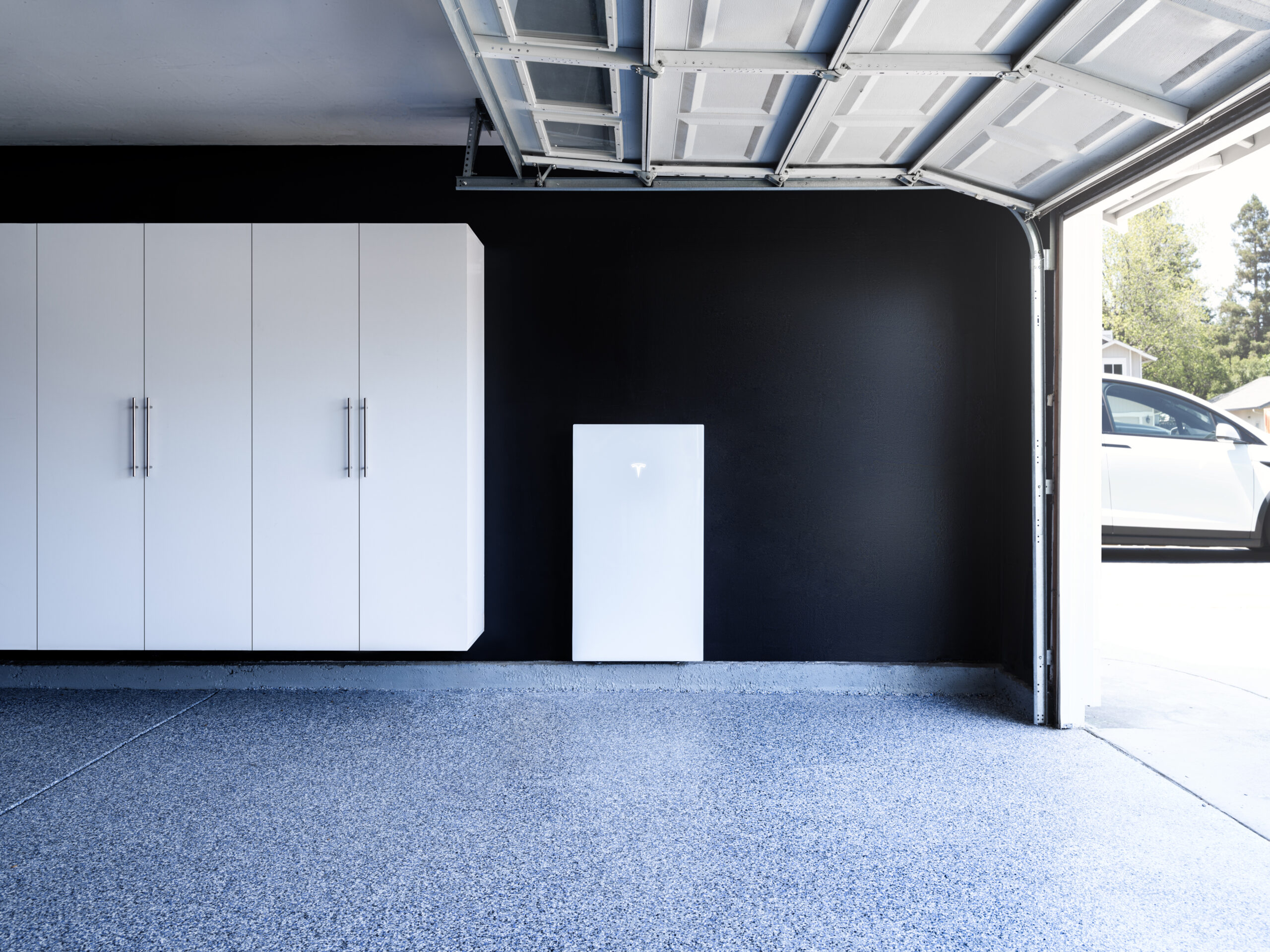 Tesla Powerwall 3 in a residential garage