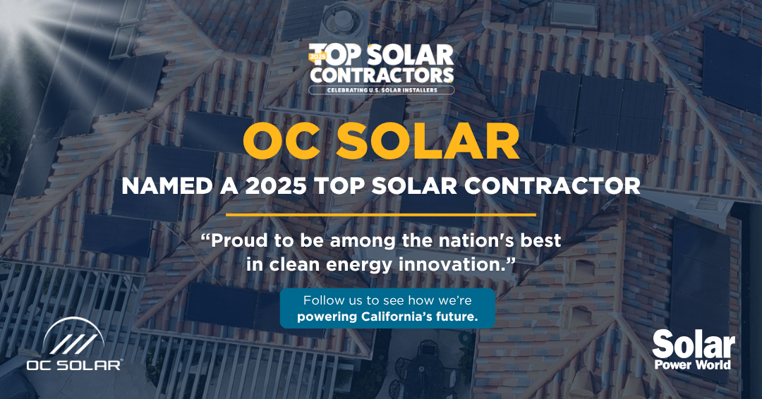 OC Solar Named a 2025 Top Solar Contractor