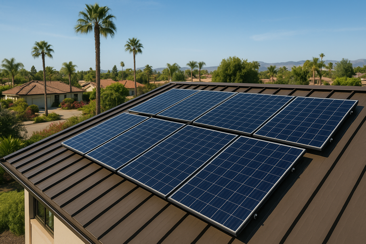 metal roof solar installation